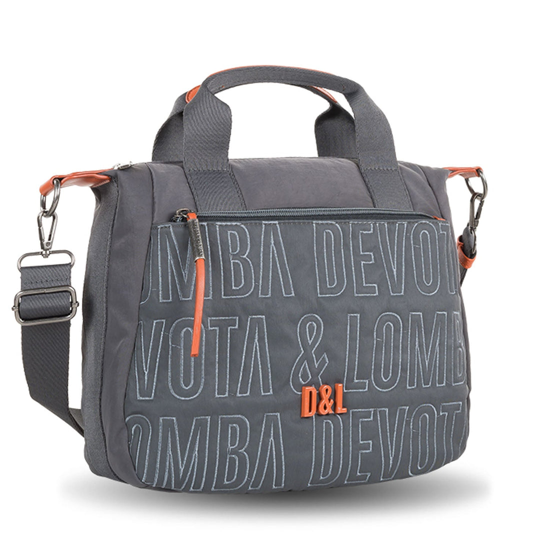 Bolso de mano Devota & Lomba Border Gris - KimondoShop