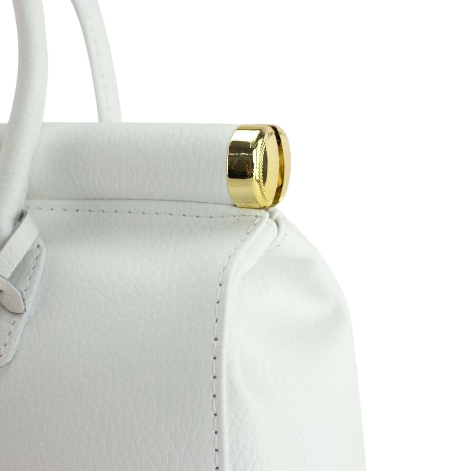 Bolso de mano en Piel Pregato Classic Blanco - KimondoShop