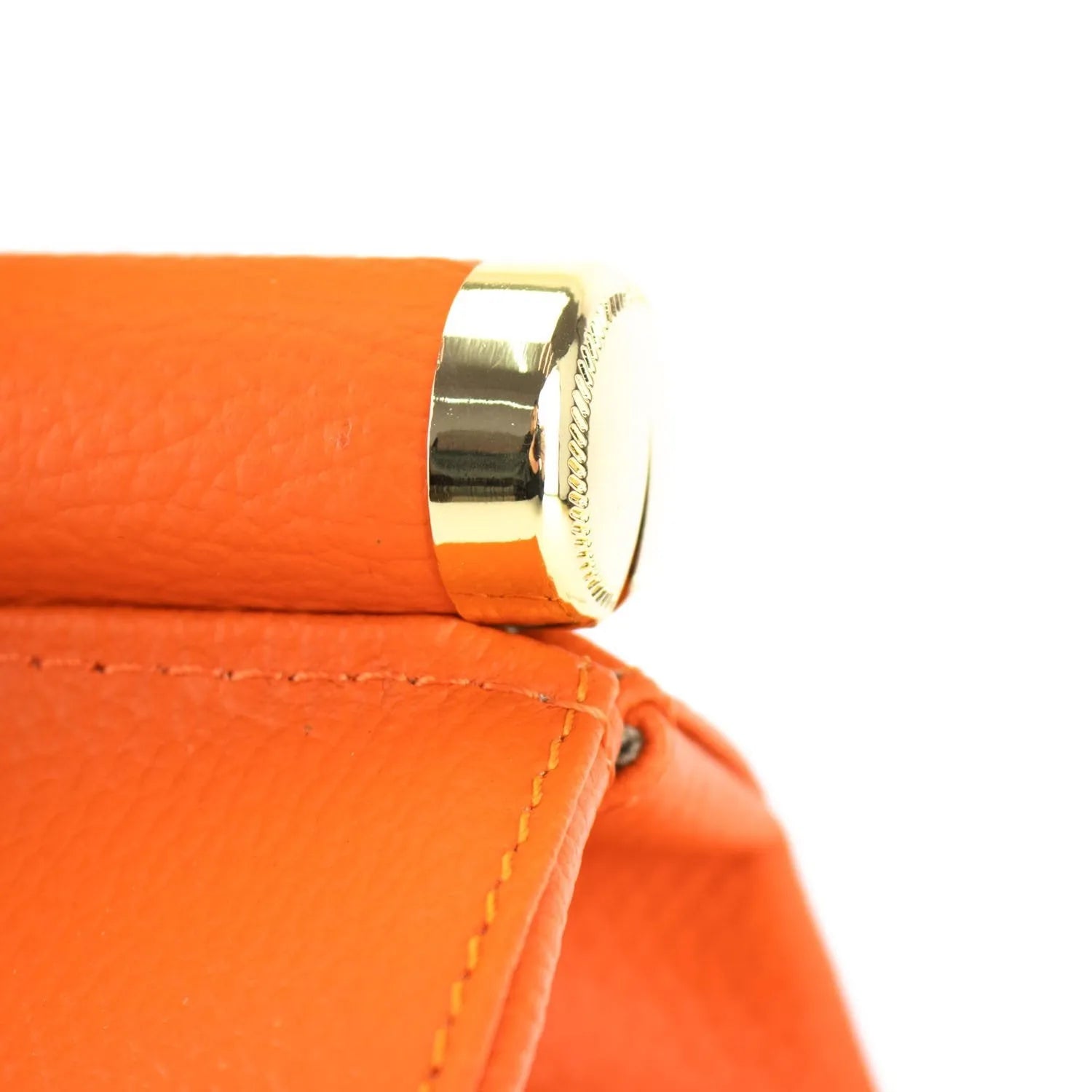 Bolso de mano en Piel Pregato Classic Naranja - KimondoShop