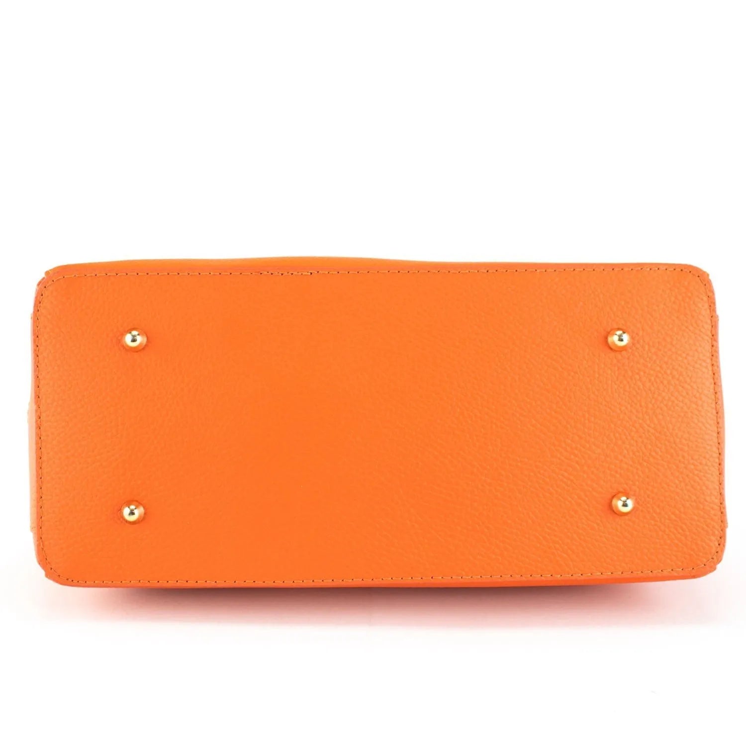 Bolso de mano en Piel Pregato Classic Naranja - KimondoShop