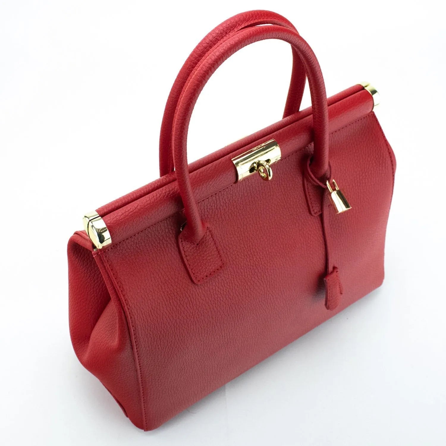 Bolso de mano en Piel Pregato Classic Rojo - KimondoShop