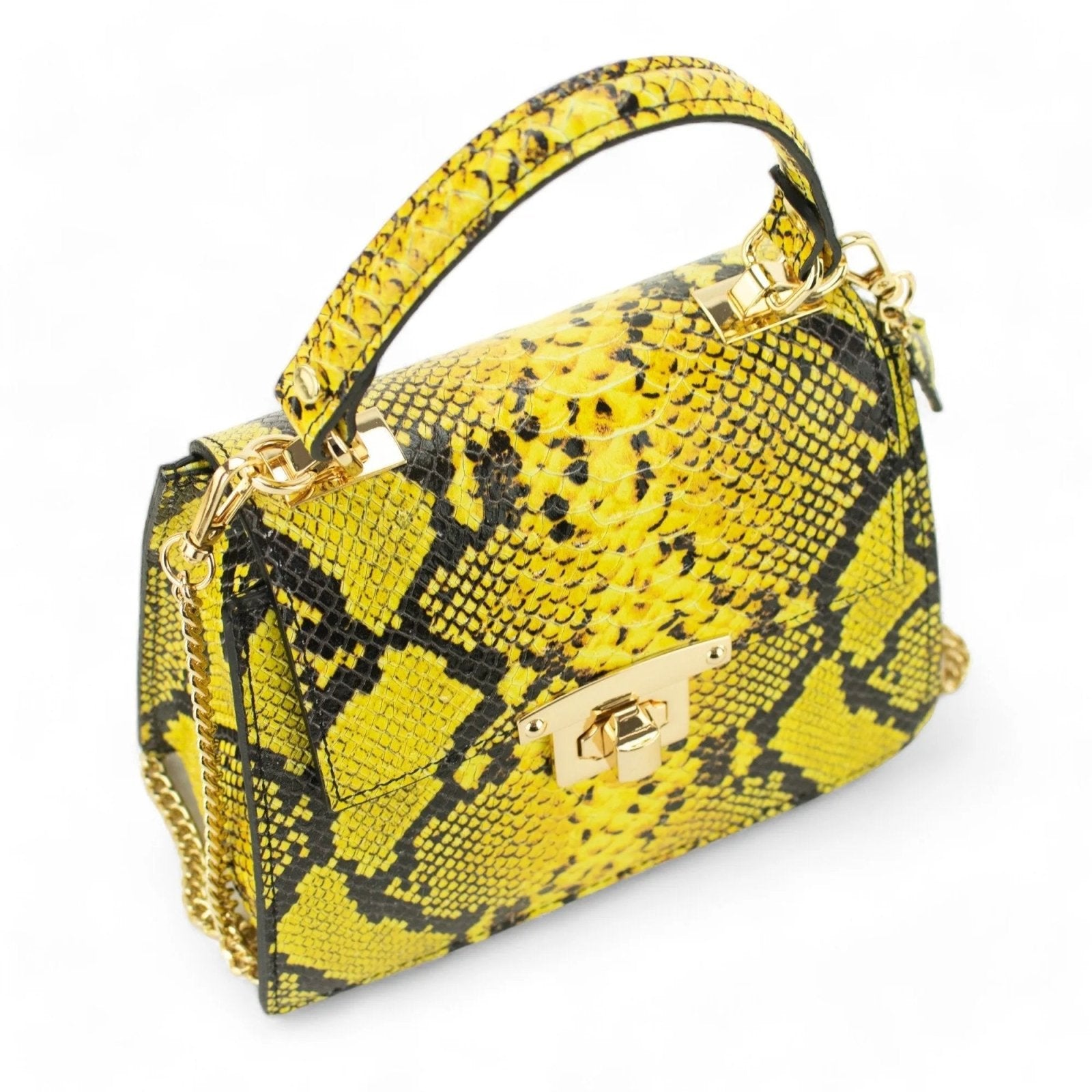 Bolso de mano Piel Pregato Gekko Amarillo - KimondoShop