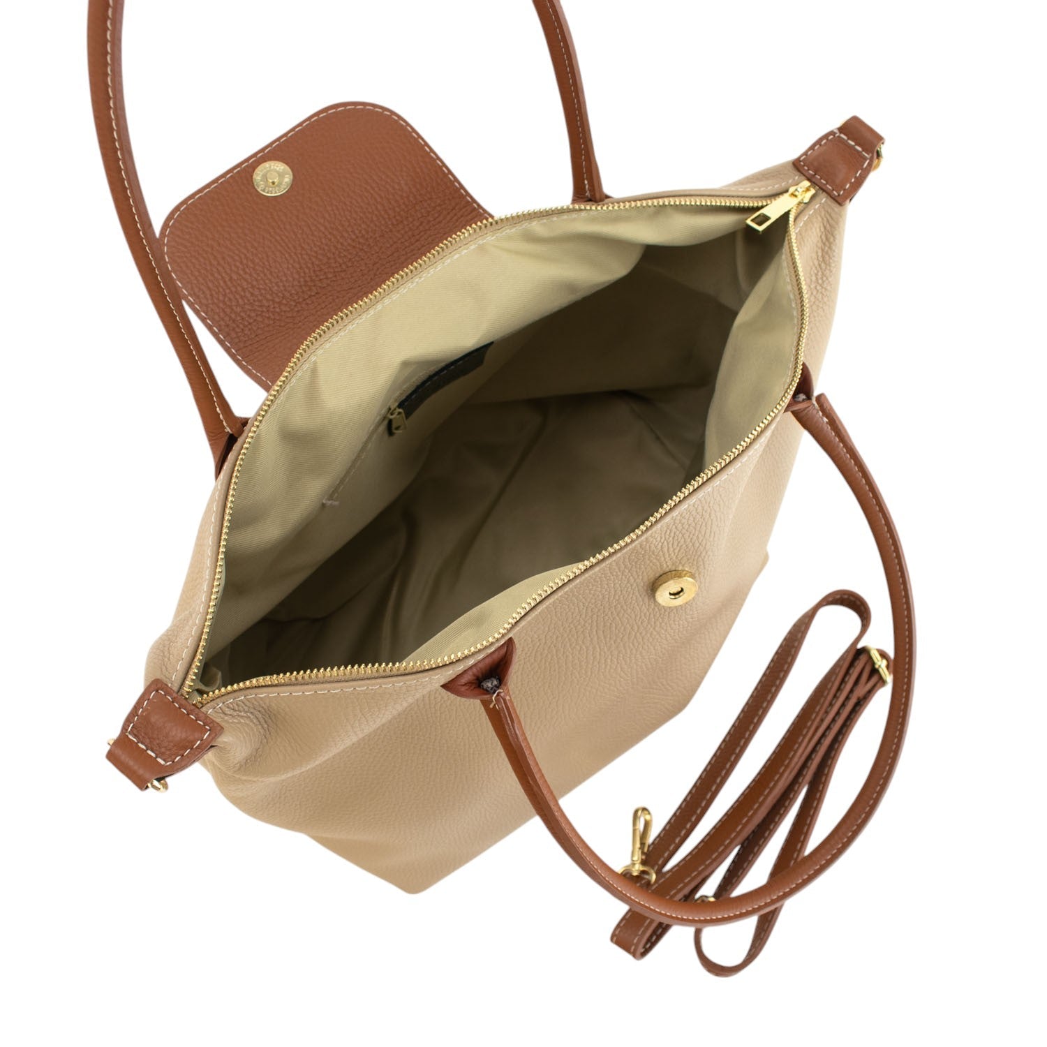 Bolso de Piel Pregato Allure Beige - KimondoShop