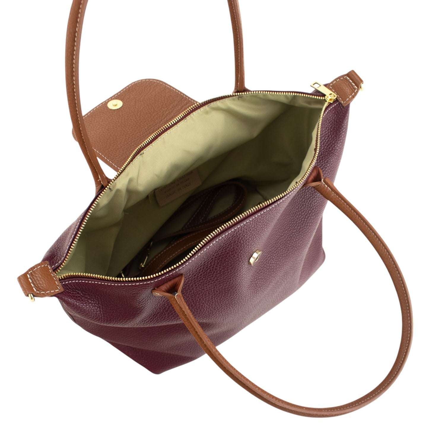 Bolso de Piel Pregato Allure Burdeos - KimondoShop