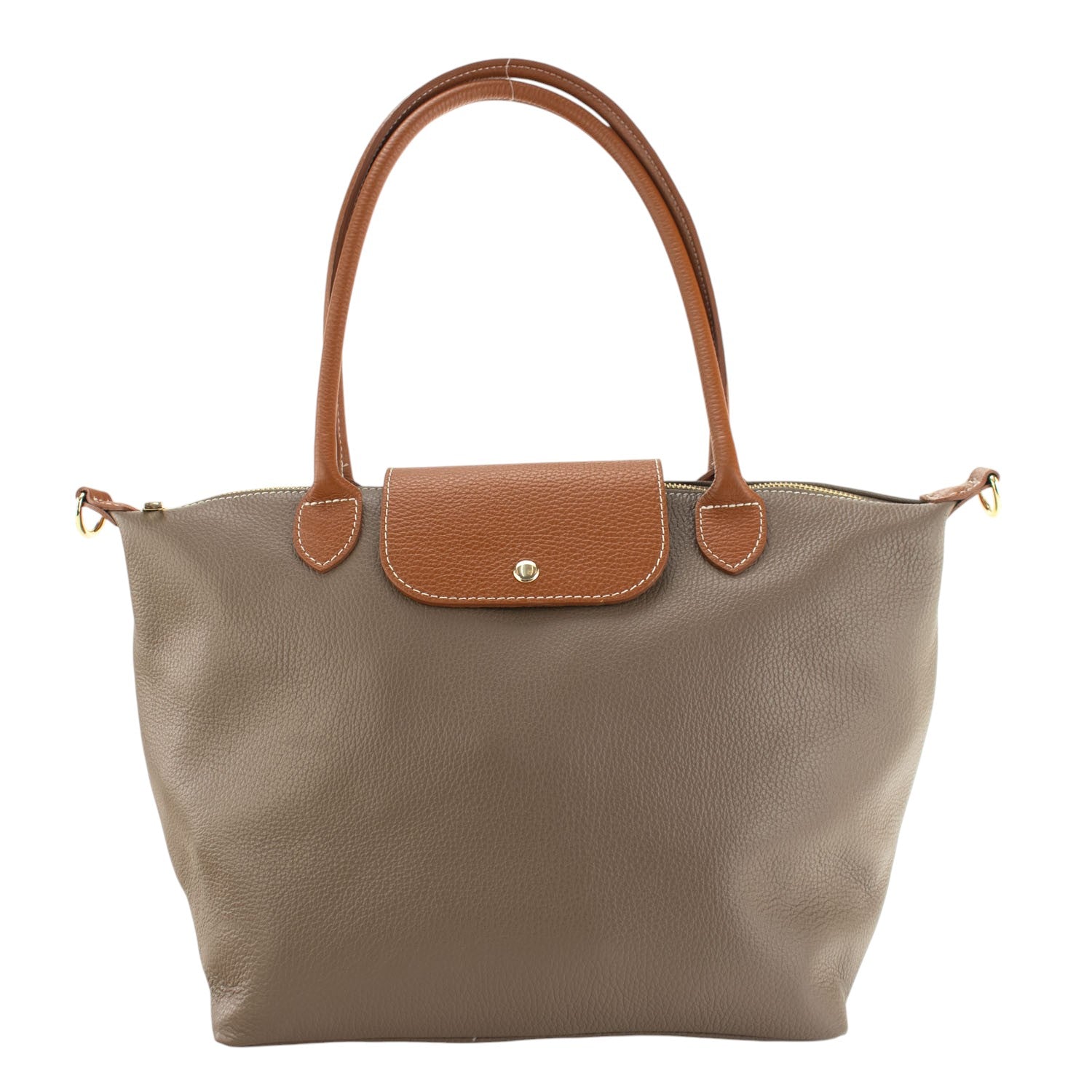 Bolso de Piel Pregato Allure Taupe - KimondoShop