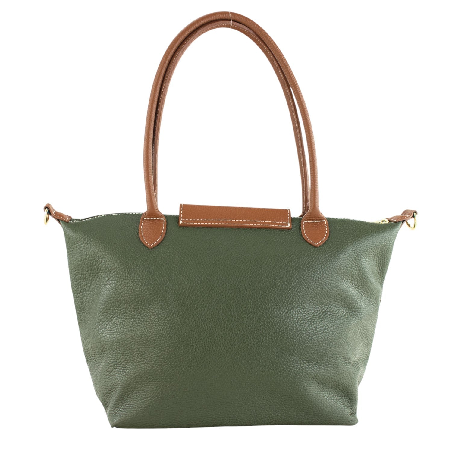 Bolso de Piel Pregato Allure Verde oliva - KimondoShop