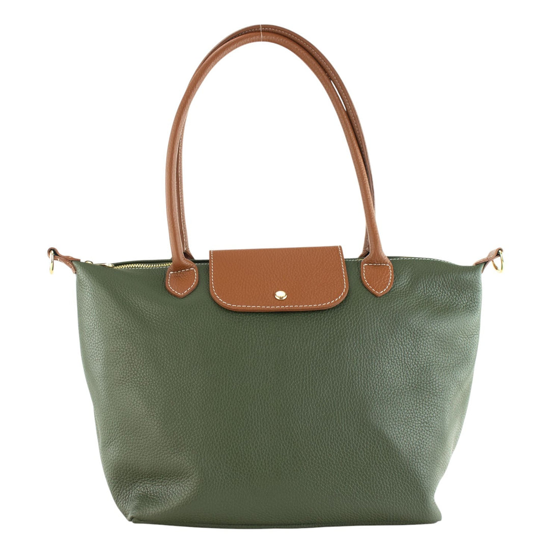 Bolso de Piel Pregato Allure Verde oliva - KimondoShop