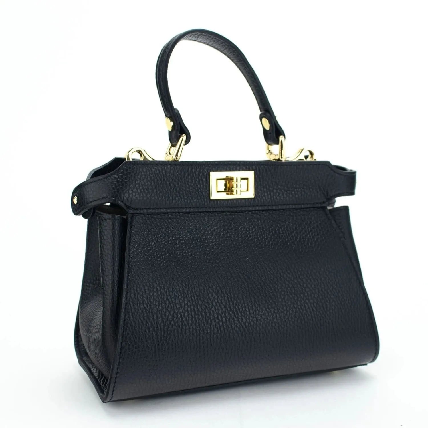 Bolso de Piel Pregato Delta Negro - KimondoShop