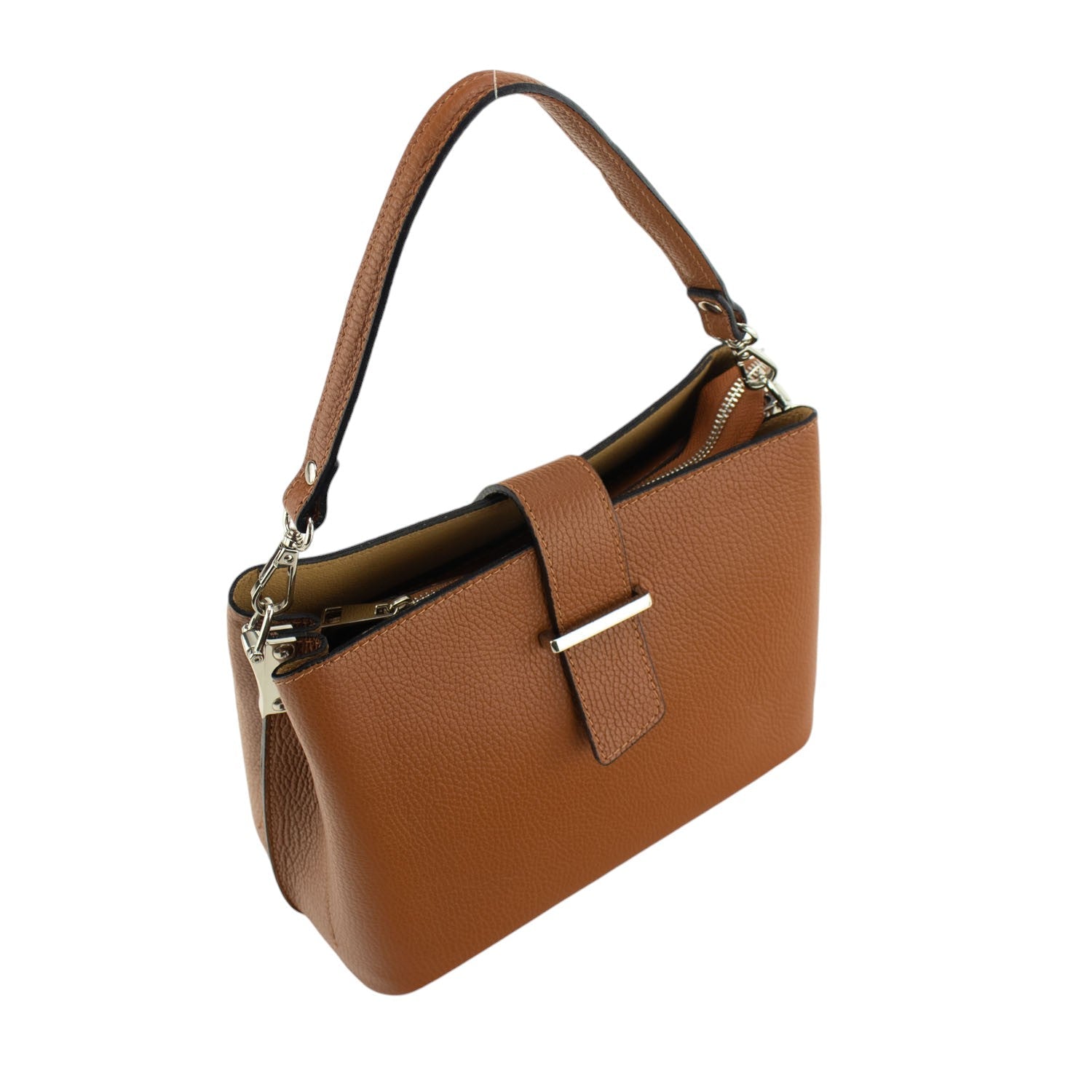 Bolso de Piel Pregato Eterea Camel - KimondoShop