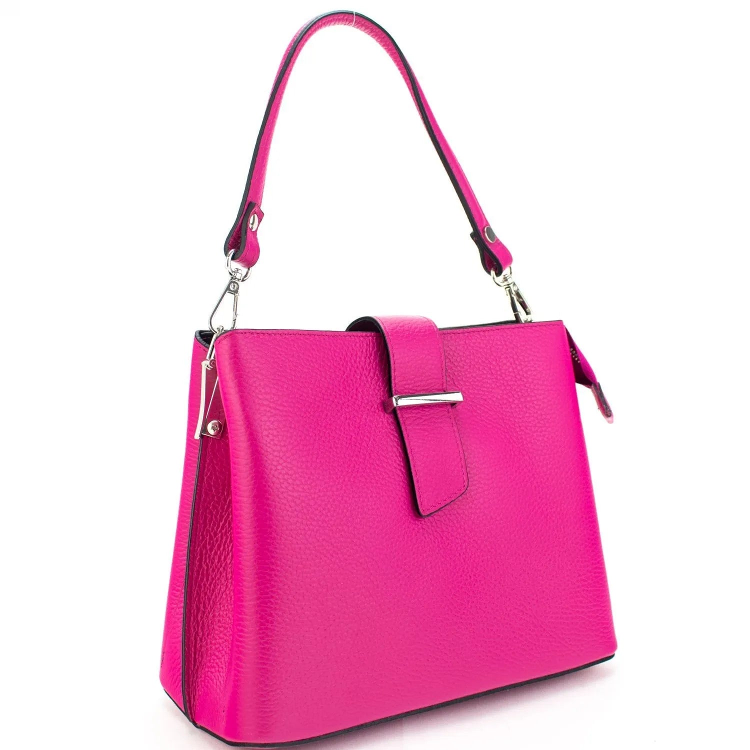 Bolso de Piel Pregato Eterea Fucsia - KimondoShop