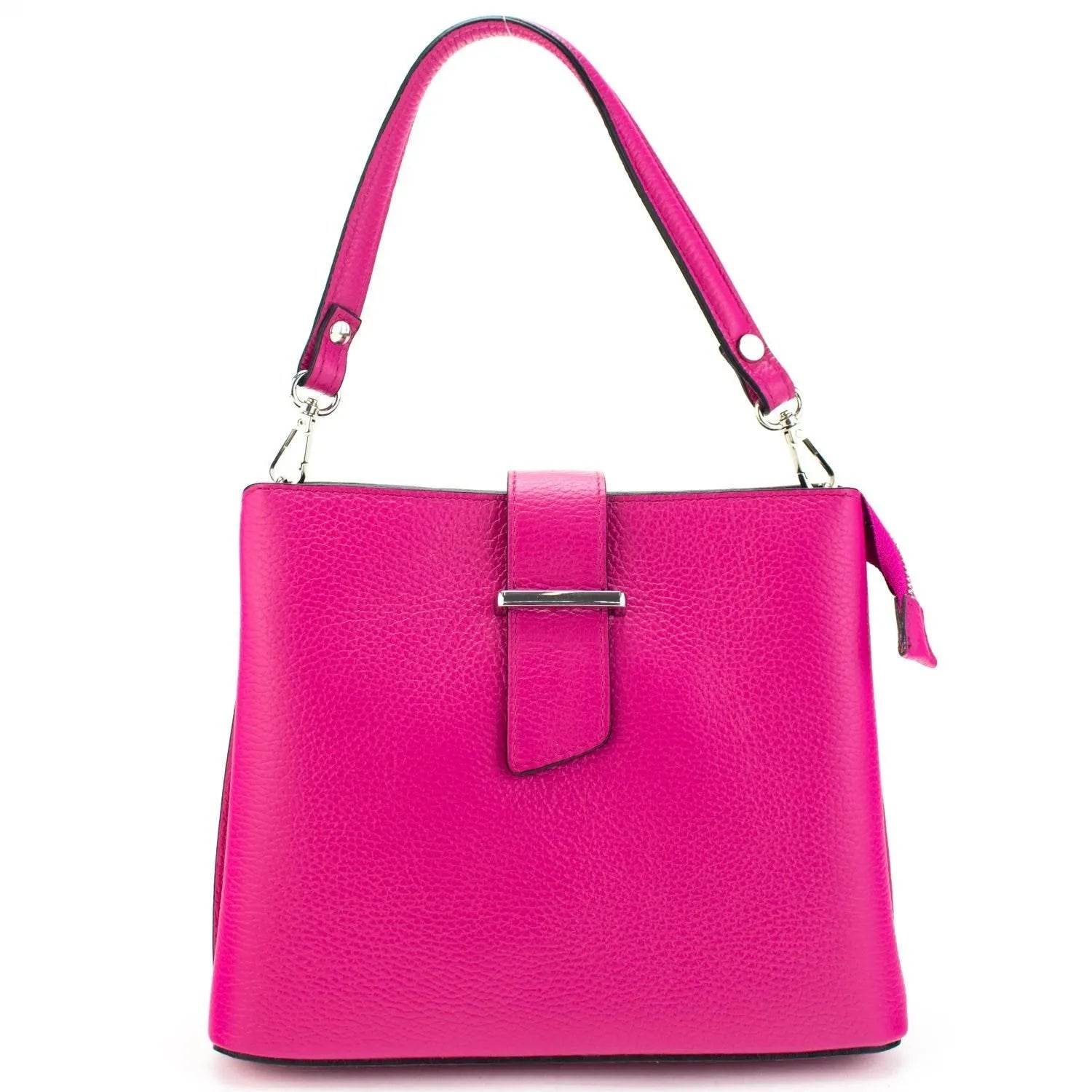 Bolso de Piel Pregato Eterea Fucsia - KimondoShop