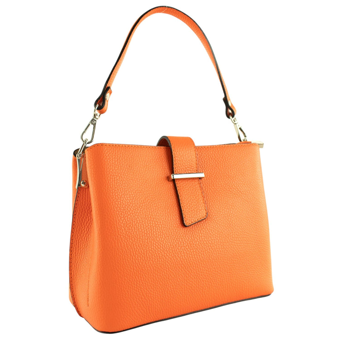 Bolso de Piel Pregato Eterea Naranja - KimondoShop