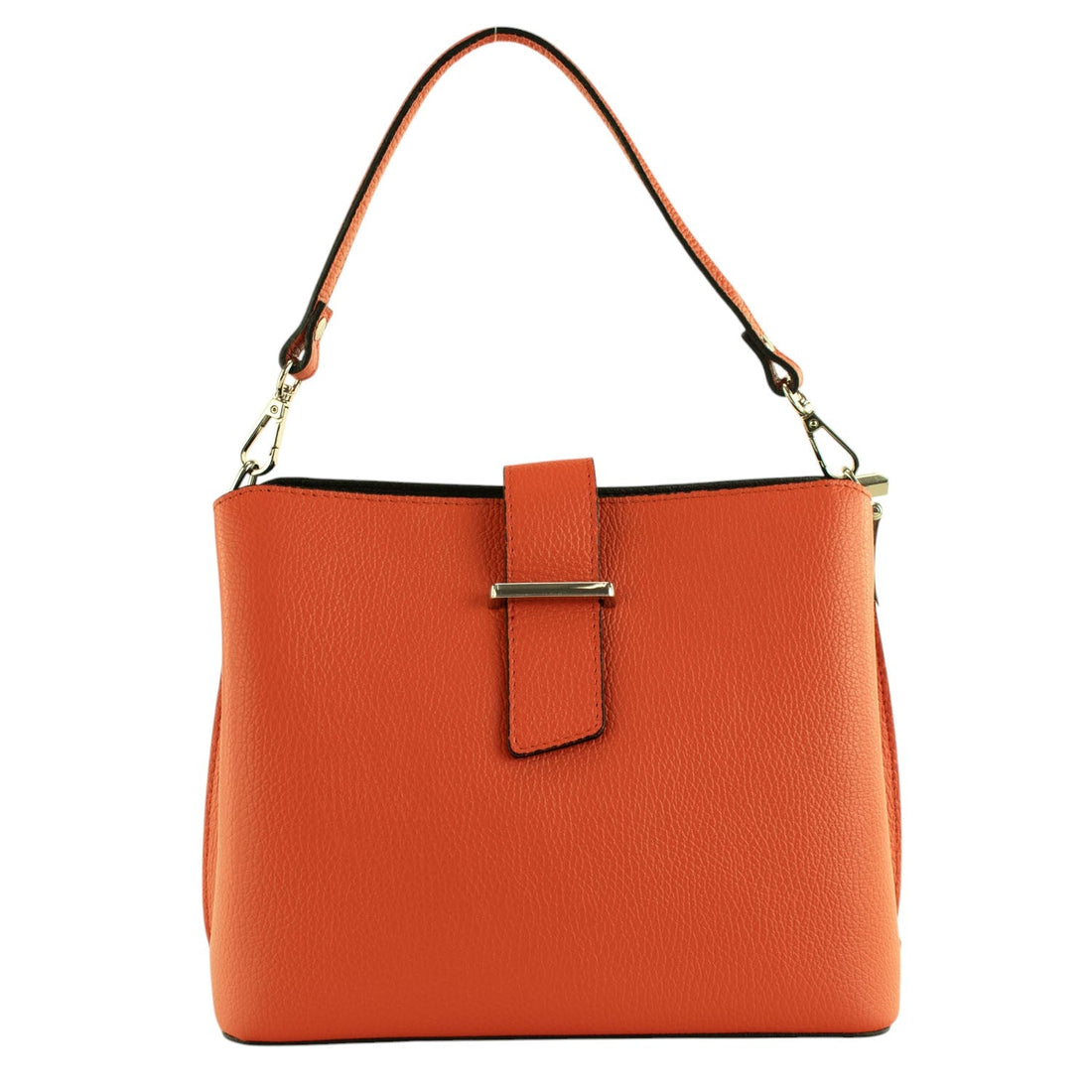 Bolso de Piel Pregato Eterea Naranja oscuro - KimondoShop