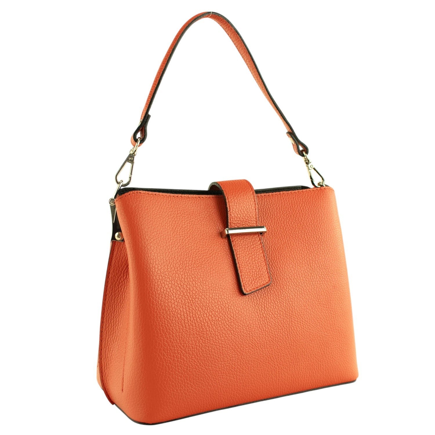 Bolso de Piel Pregato Eterea Naranja oscuro - KimondoShop