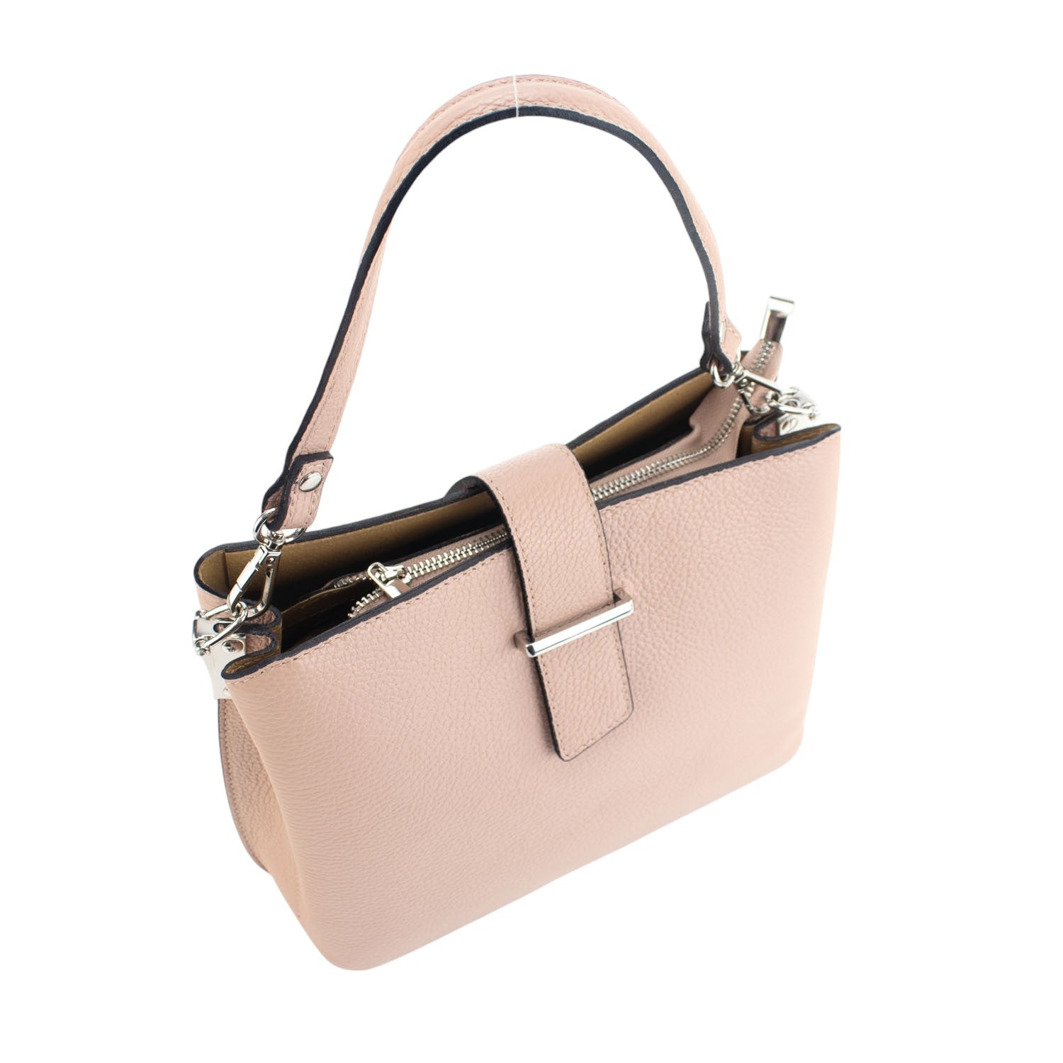 Bolso de Piel Pregato Eterea Nude - KimondoShop