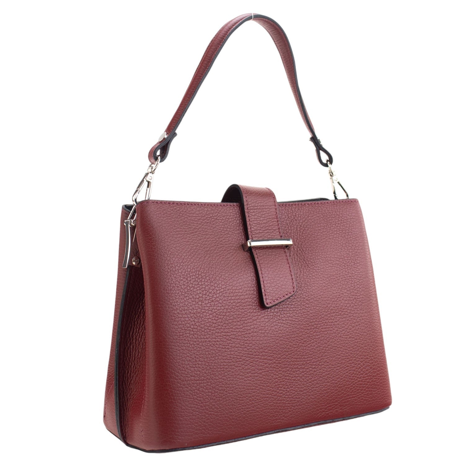 Bolso de Piel Pregato Eterea Rojo oscuro - KimondoShop