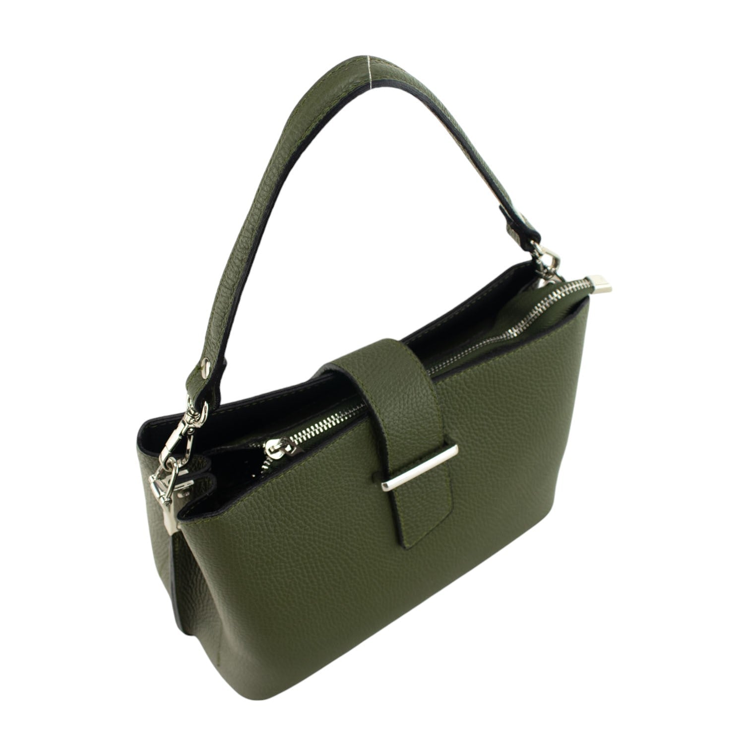 Bolso de Piel Pregato Eterea Verde oliva - KimondoShop