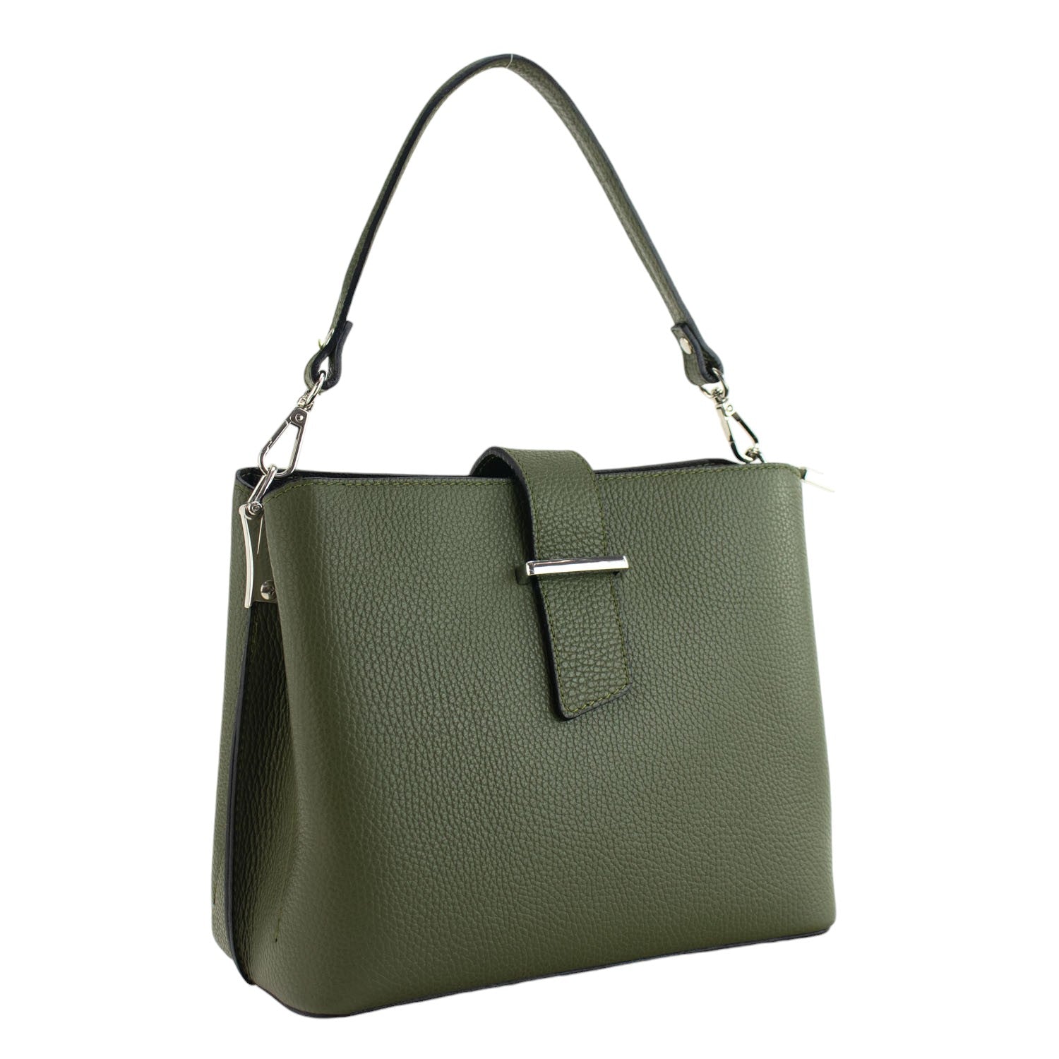 Bolso de Piel Pregato Eterea Verde oliva - KimondoShop