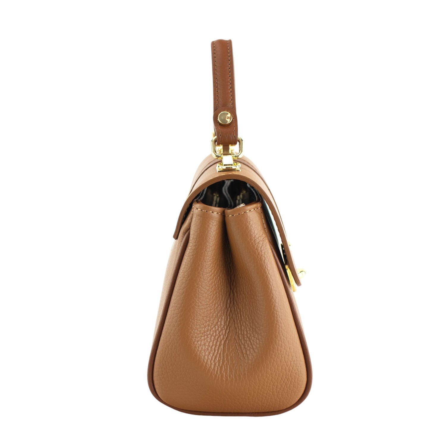 Bolso de Piel Pregato Idillio Bicolor Camel Marrón - KimondoShop