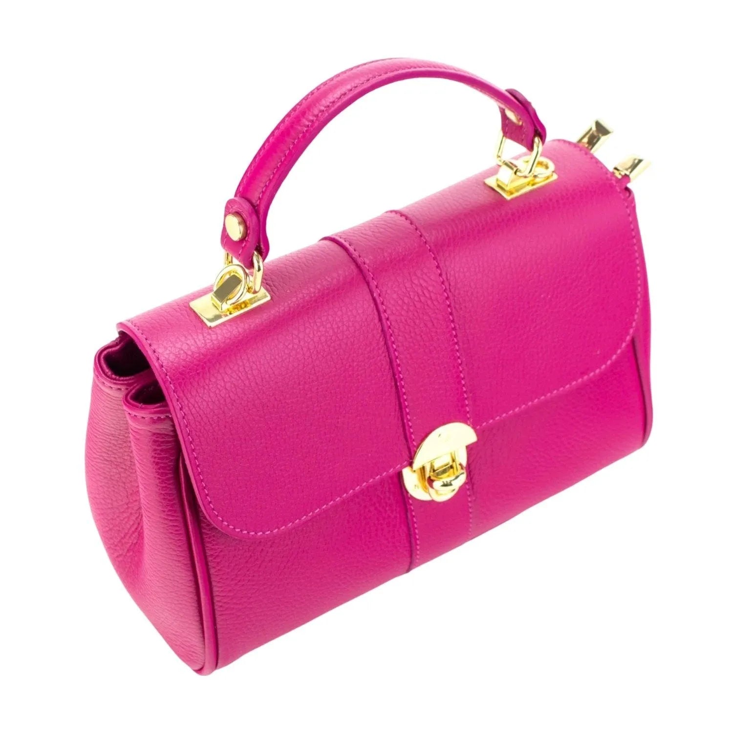 Bolso de Piel Pregato Idillio Fucsia - KimondoShop