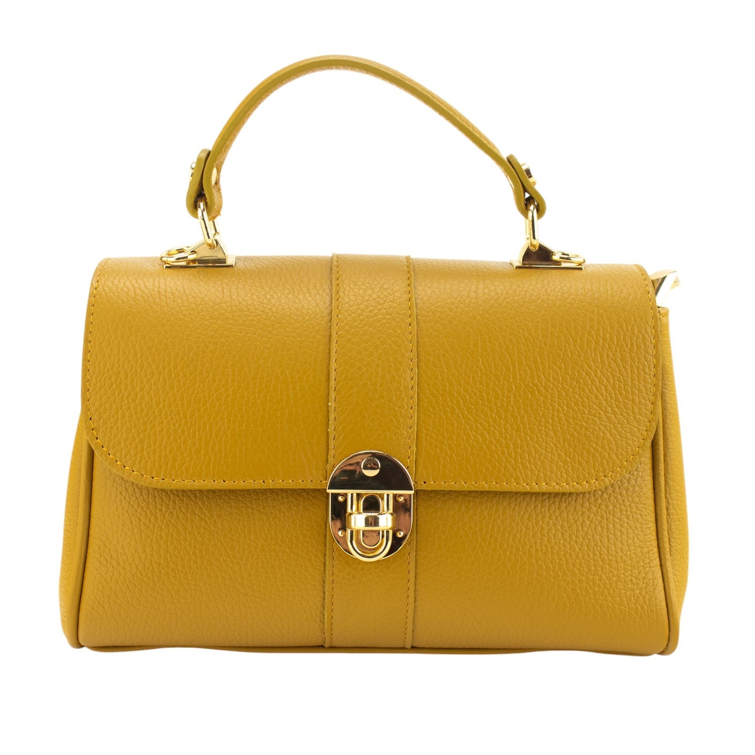 Bolso de Piel Pregato Idillio Mostaza - KimondoShop