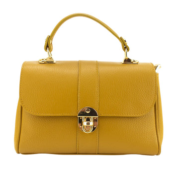 Bolso de Piel Pregato Idillio Mostaza - KimondoShop