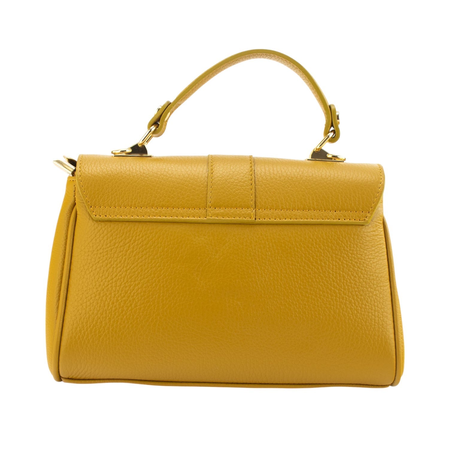 Bolso de Piel Pregato Idillio Mostaza - KimondoShop