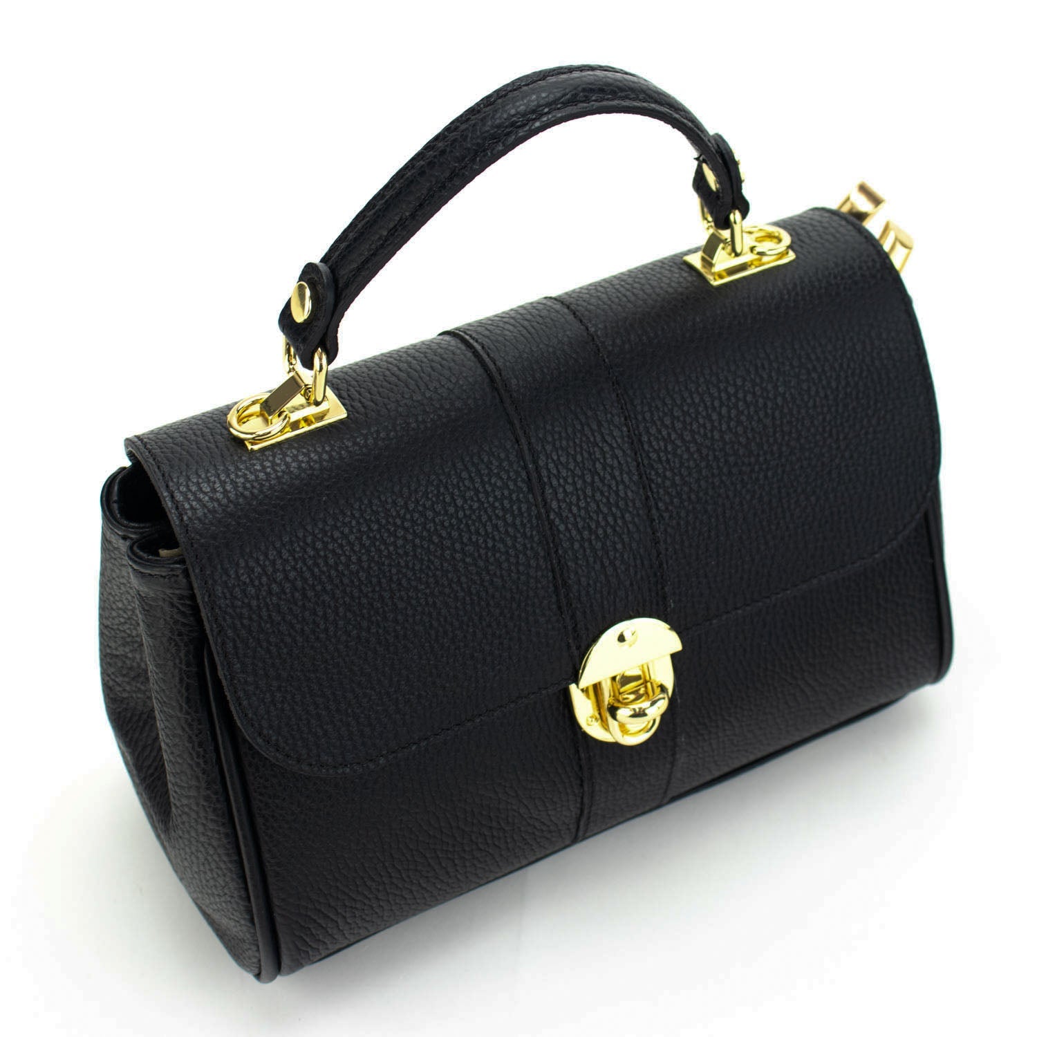 Bolso de Piel Pregato Idillio Negro - KimondoShop