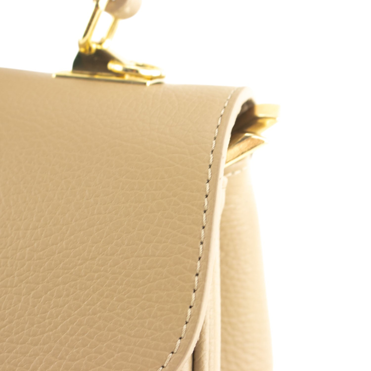 Bolso de Piel Pregato Idillio Taupe claro - KimondoShop