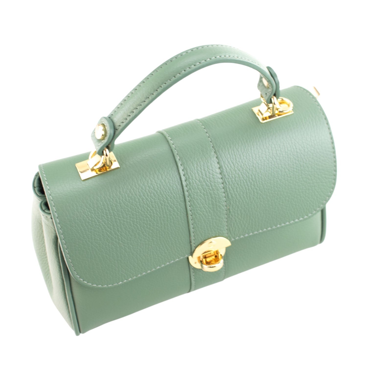 Bolso de Piel Pregato Idillio Verde Aguamarina - KimondoShop