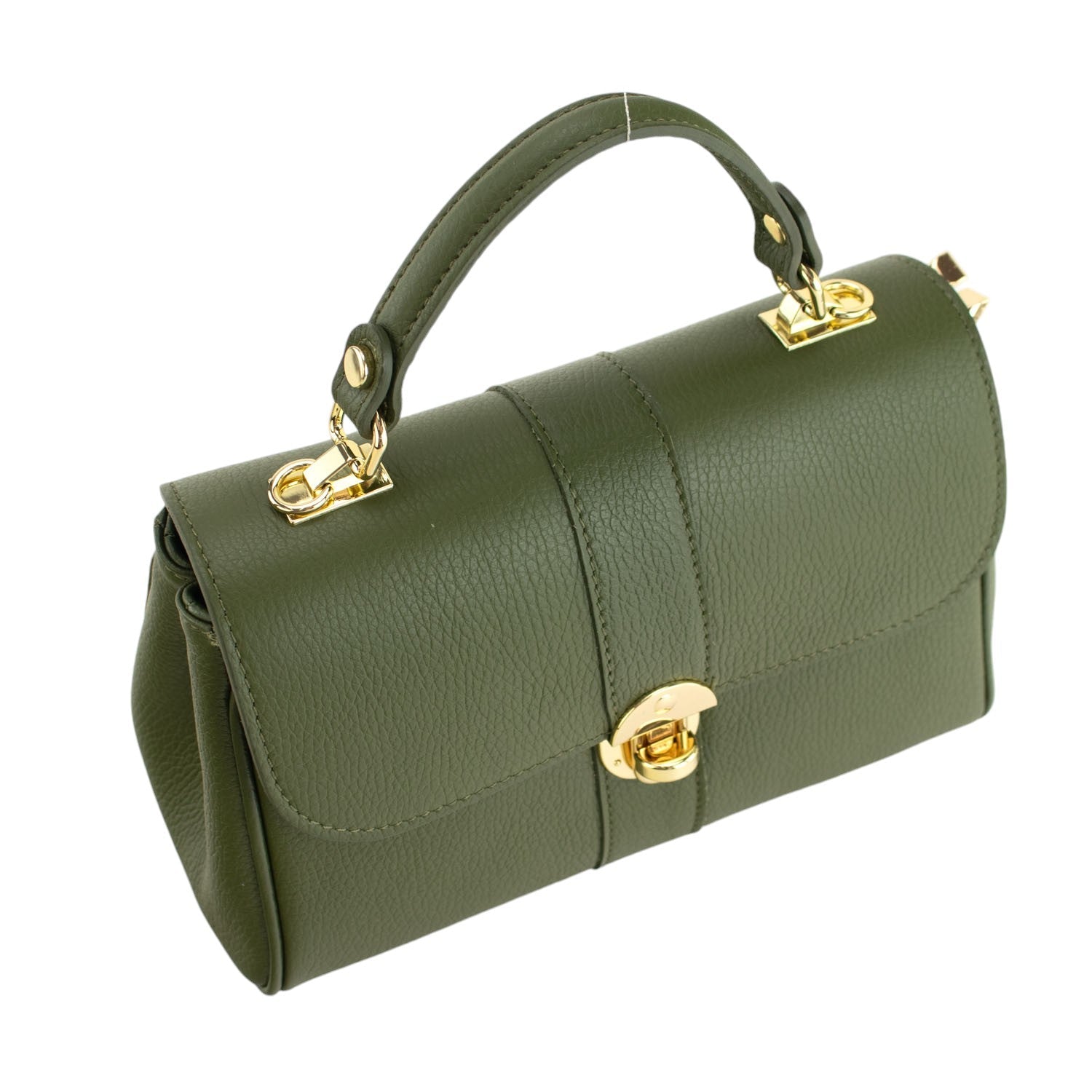 Bolso de Piel Pregato Idillio Verde oliva - KimondoShop