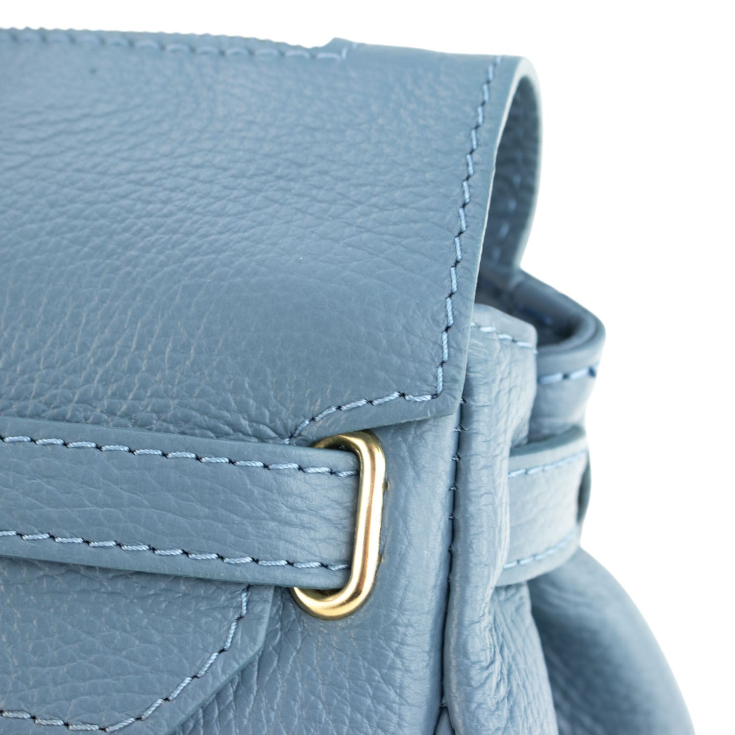 Bolso de Piel Pregato Juliette Azul Jeans - KimondoShop