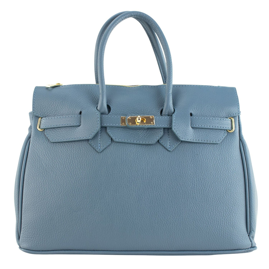 Bolso de Piel Pregato Juliette Azul Jeans - KimondoShop