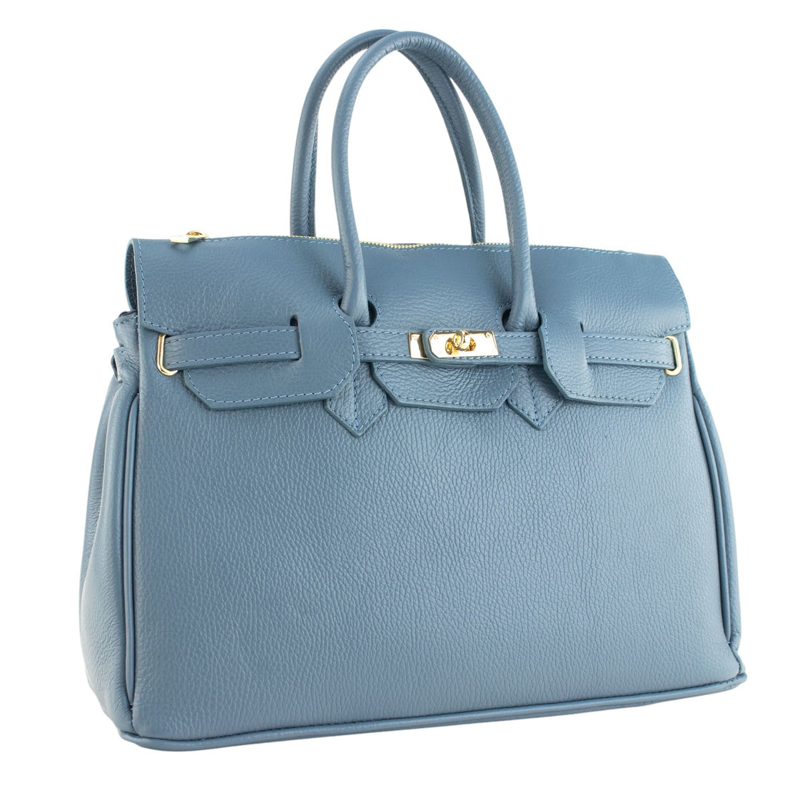 Bolso de Piel Pregato Juliette Azul Jeans - KimondoShop