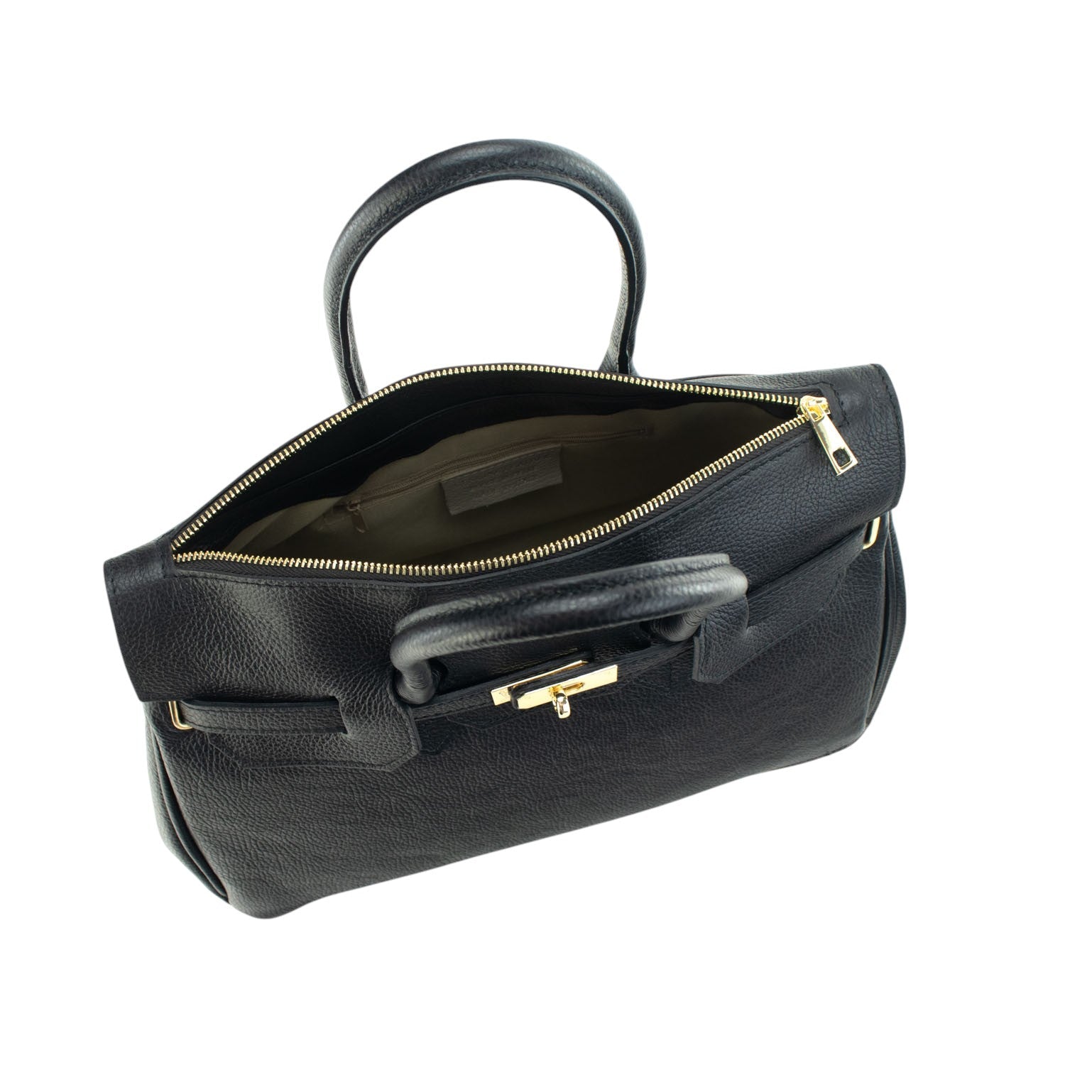 Bolso de Piel Pregato Juliette Negro - KimondoShop