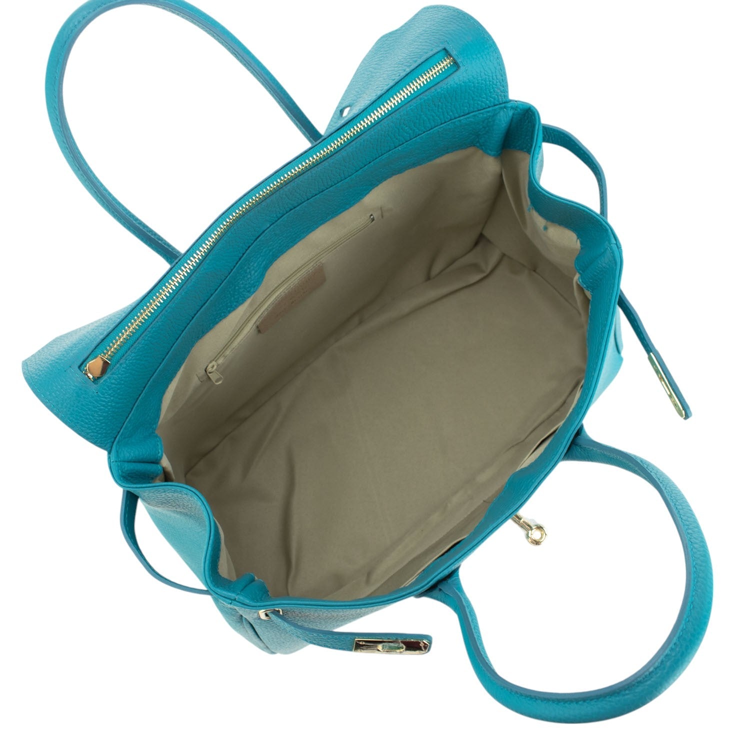 Bolso de Piel Pregato Juliette Turquesa - KimondoShop