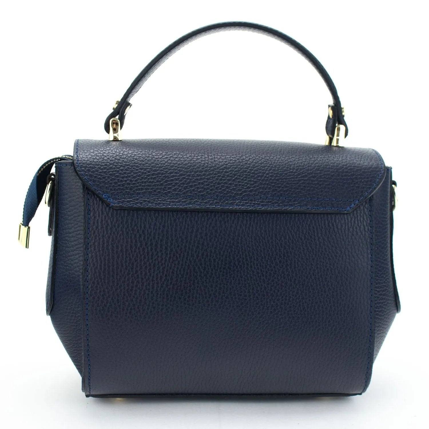 Bolso de Piel Pregato Omega Azul Marino - KimondoShop