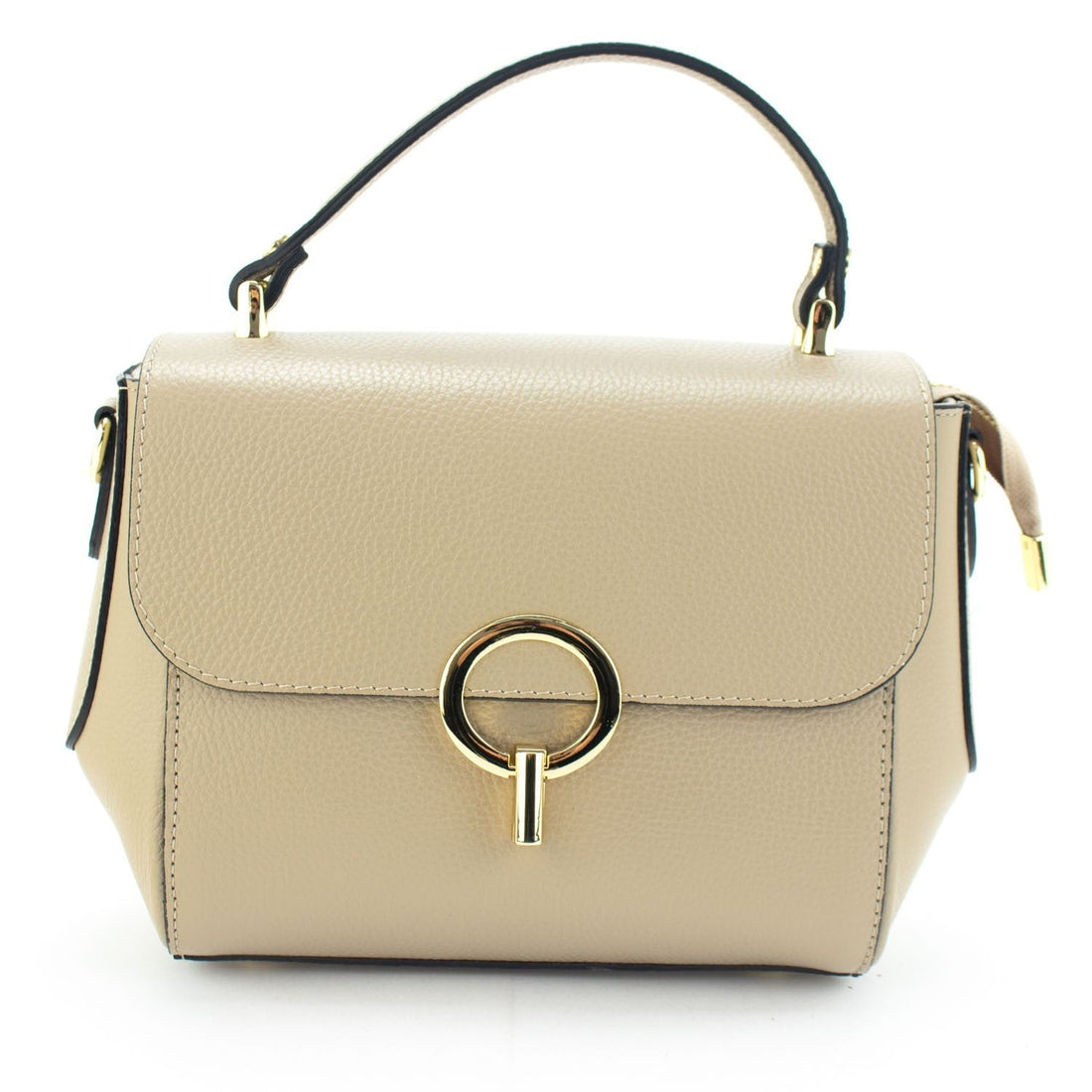 Bolso de Piel Pregato Omega Beige - KimondoShop