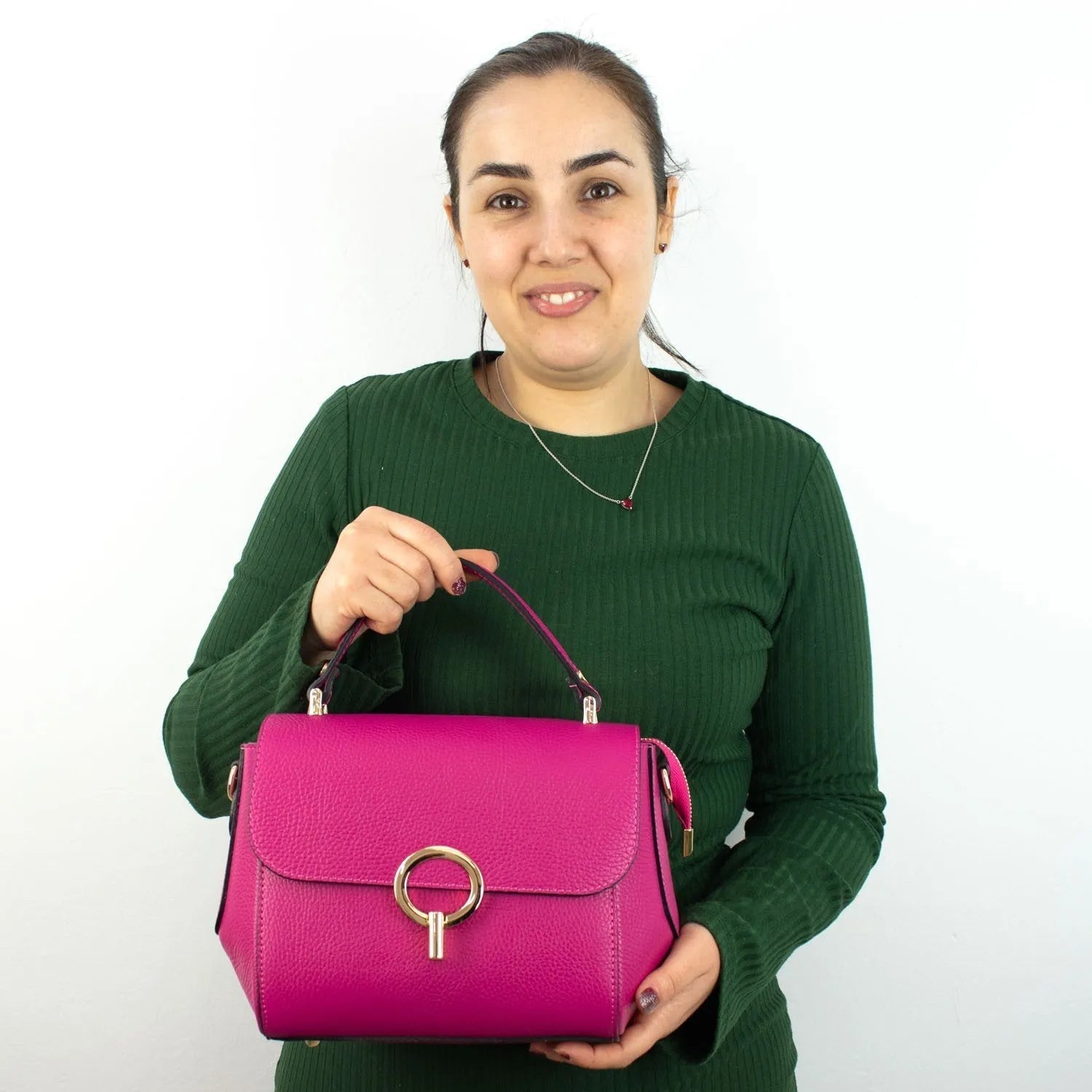Pregato Omega Fuchsia Ledertasche - Main Image