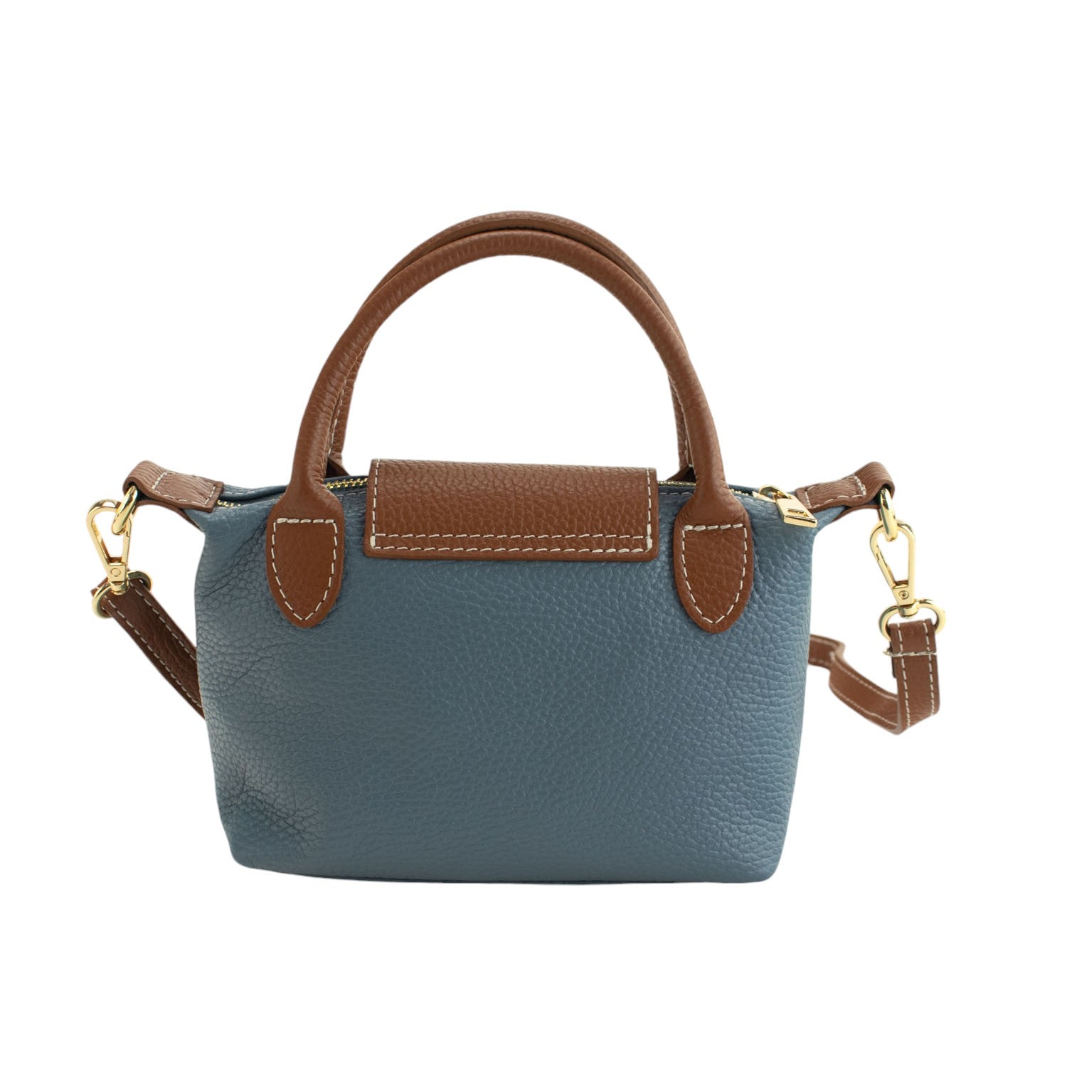 Bolso de Piel Pregato Piuma Azul - KimondoShop