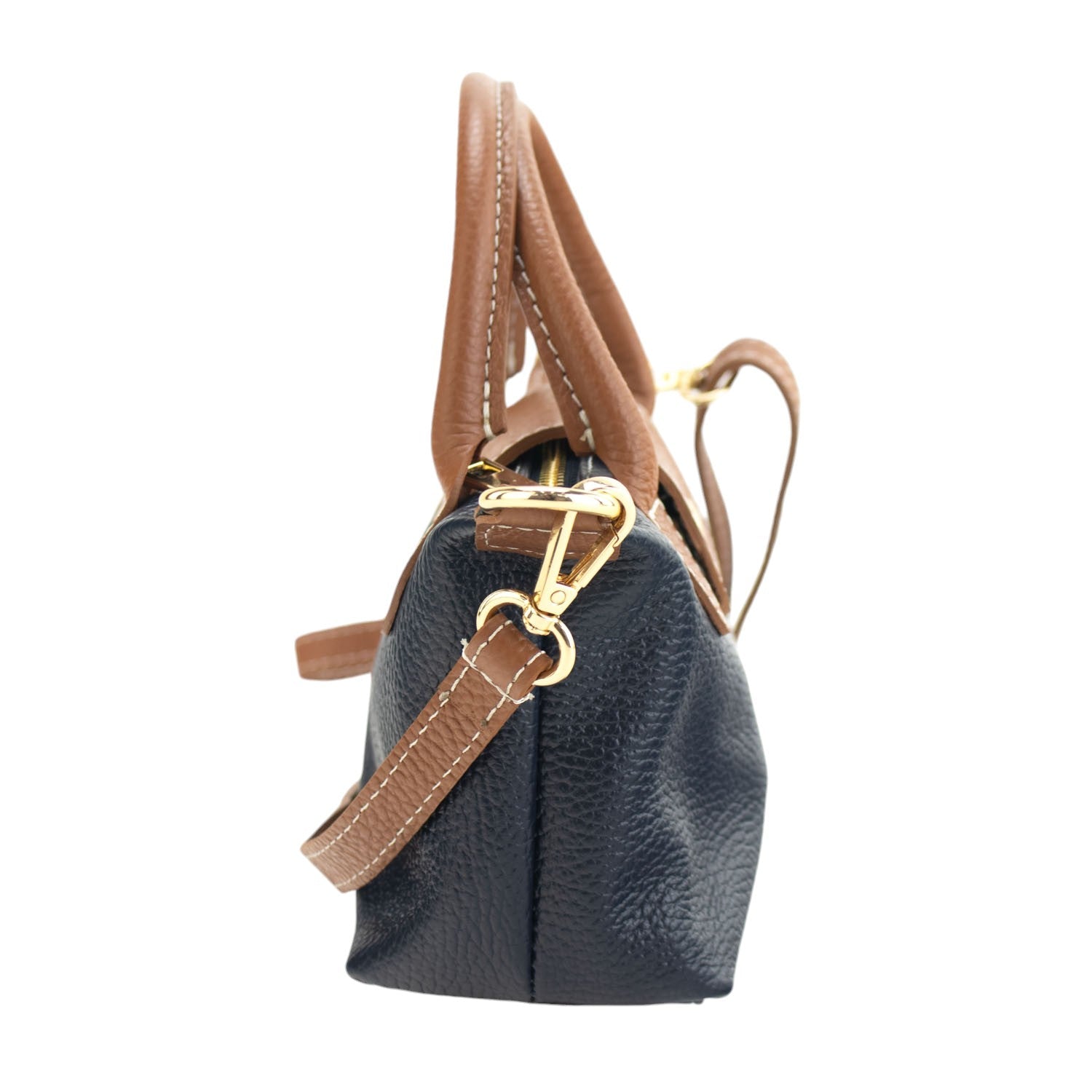 Bolso de Piel Pregato Piuma Azul marino - KimondoShop