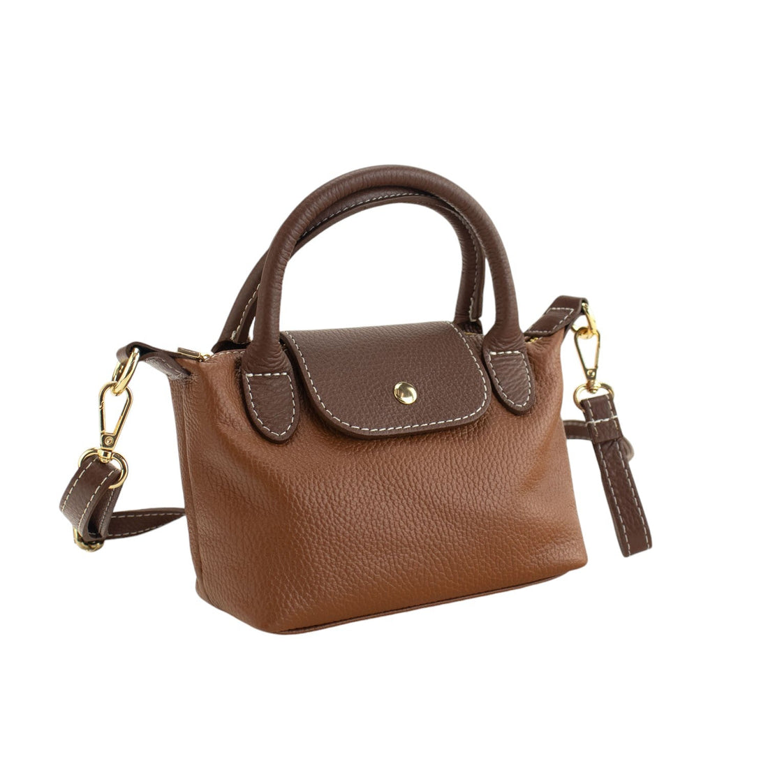 Bolso de Piel Pregato Piuma Camel - KimondoShop