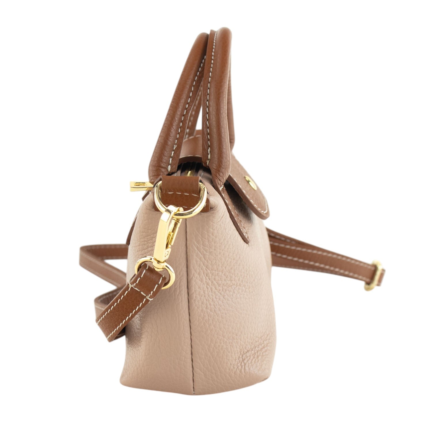 Bolso de Piel Pregato Piuma Nude - KimondoShop