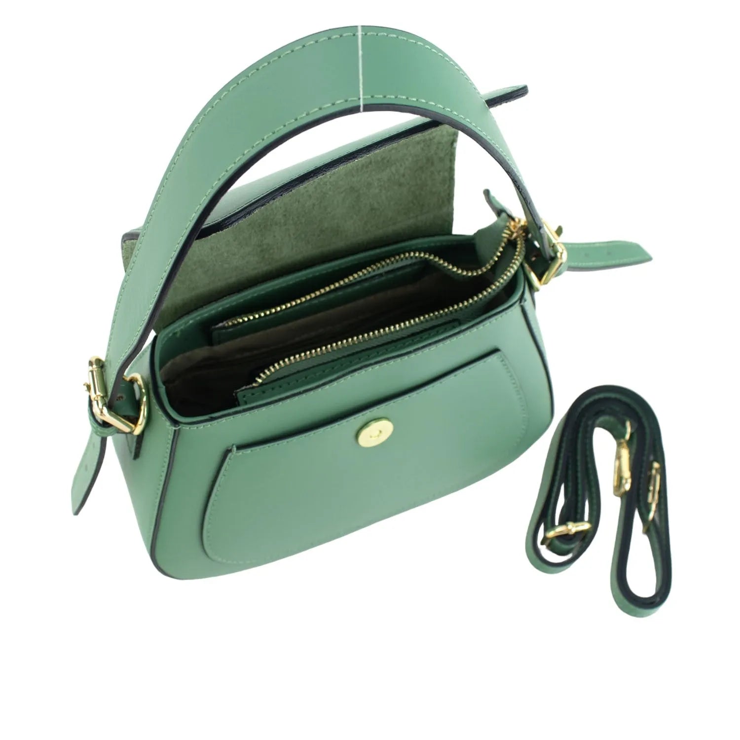 Bolso de Piel Pregato Sigma Aguamarina - KimondoShop