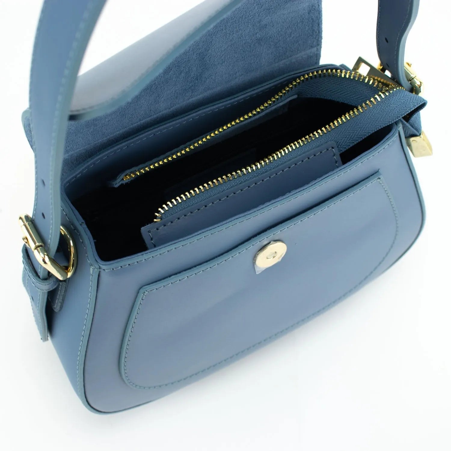 Bolso de Piel Pregato Sigma Azul claro - KimondoShop