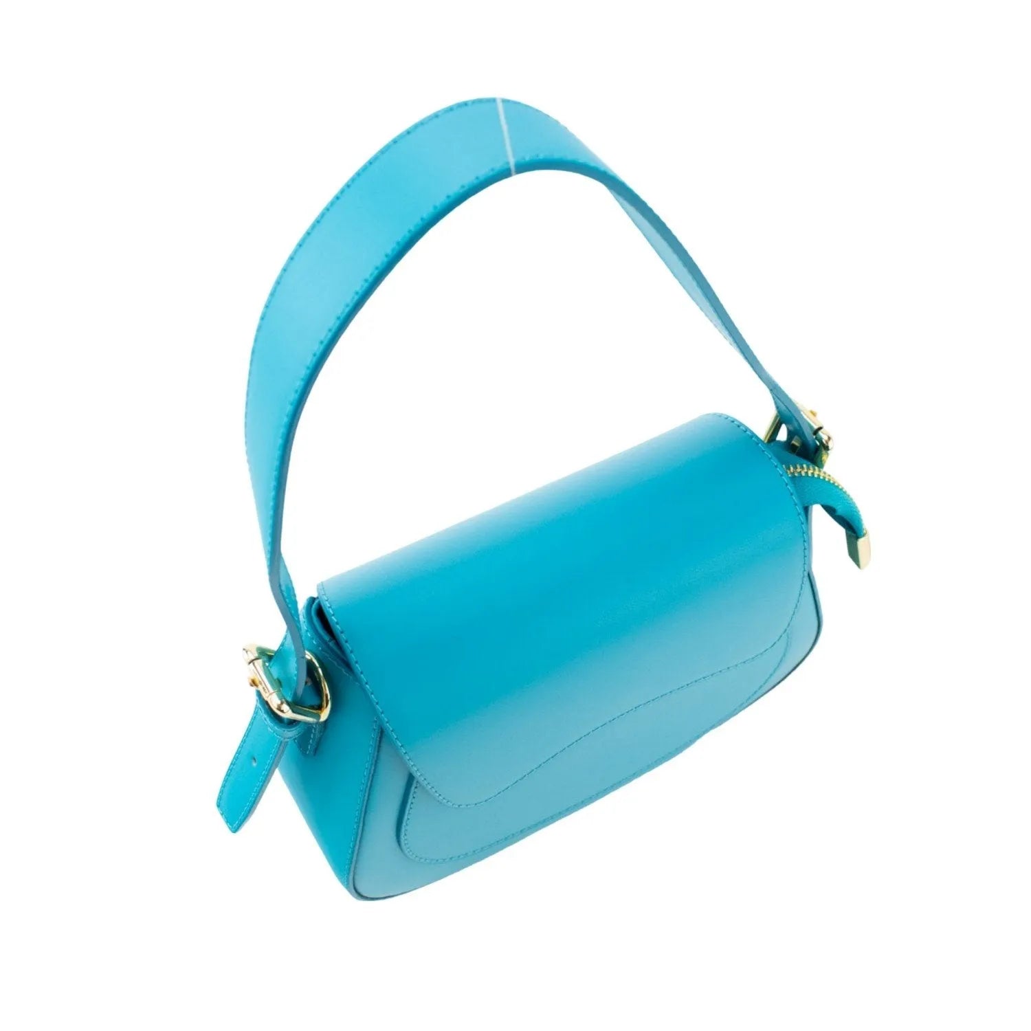 Bolso de Piel Pregato Sigma Azul Turquesa - KimondoShop