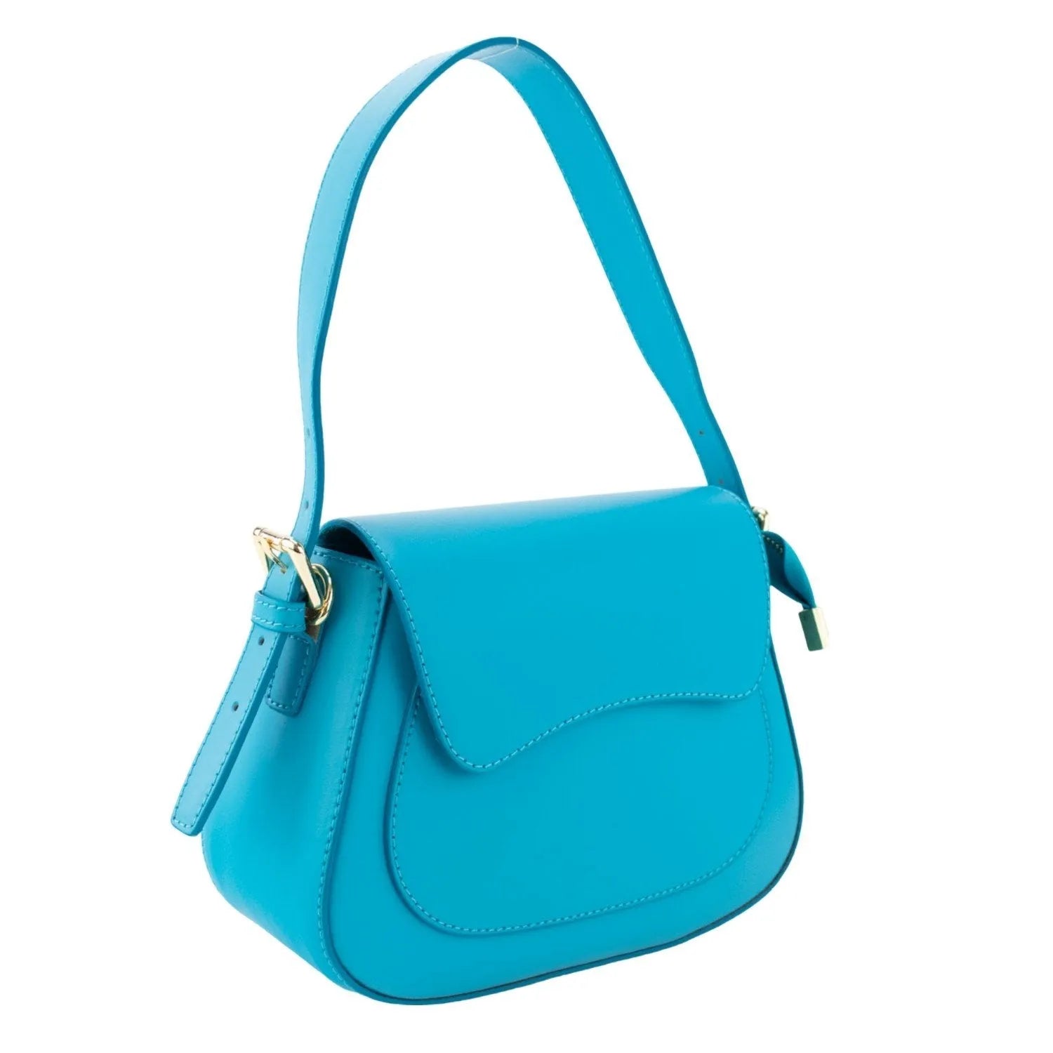 Bolso de Piel Pregato Sigma Azul Turquesa - KimondoShop