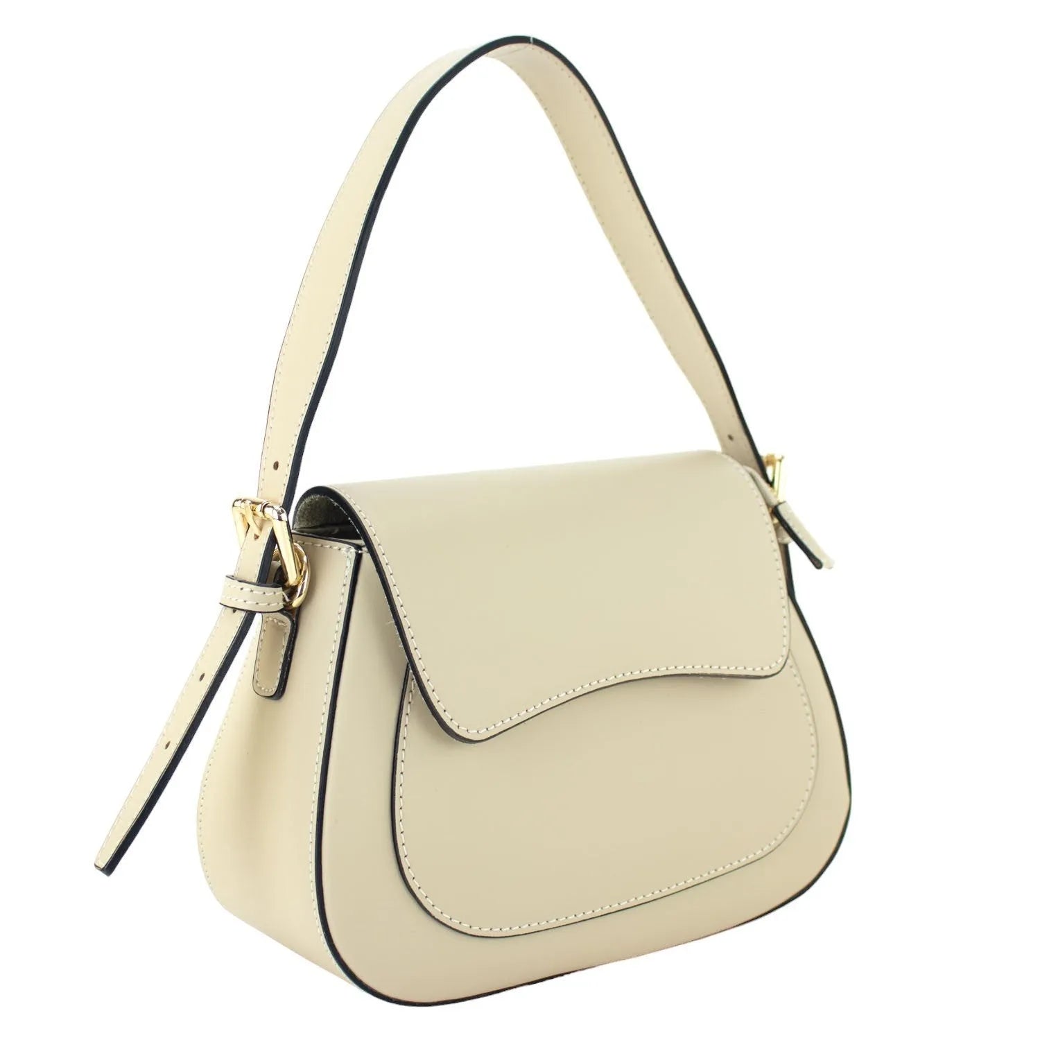 Bolso de Piel Pregato Sigma Beige - KimondoShop