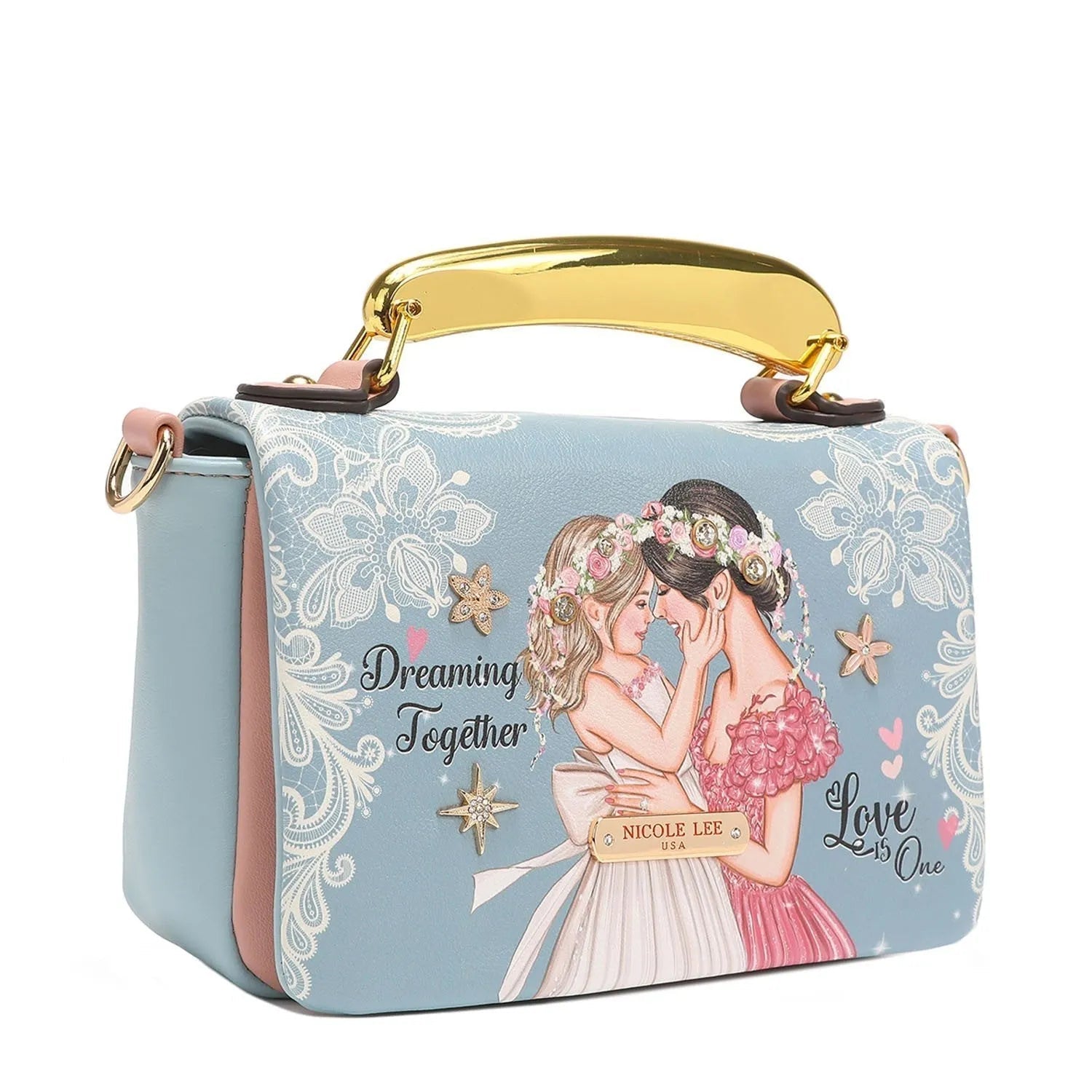 Bolso de solapa asa dorada Nicole Lee Dreaming Together - KimondoShop