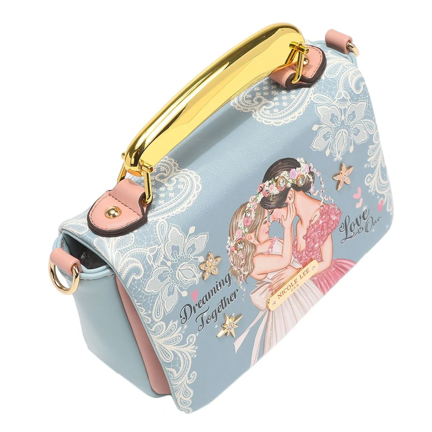 Bolso de solapa asa dorada Nicole Lee Dreaming Together - KimondoShop